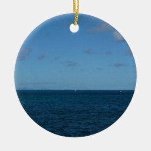 Ornamento De Cerâmica Rua. Lucia Horizon Blue Ocean