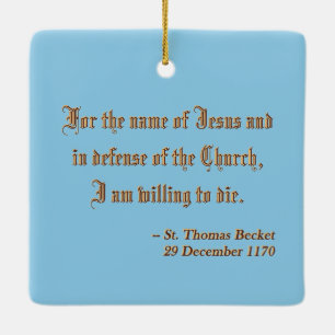 Ornamento De Cerâmica Rua: Mártamo de Thomas Becket (M 031)
