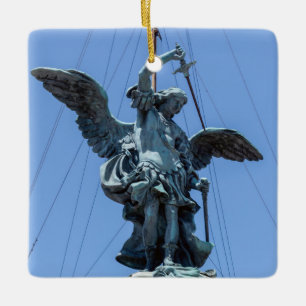 Ornamento De Cerâmica Rua Michael Estátua - Castel Sant'Angelo top, Rom