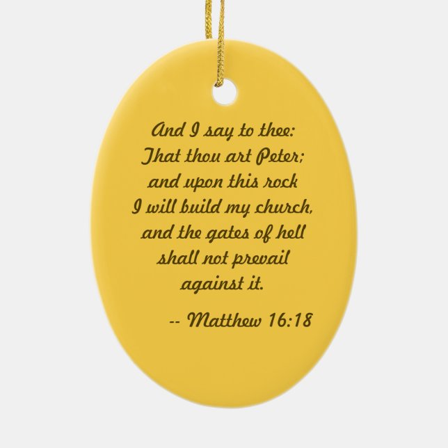 Ornamento De Cerâmica Rua. Peter the Apostle (PM 07) (Verso)