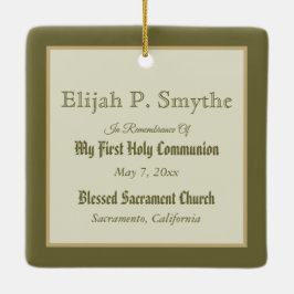 Ornamento De Cerâmica Rua. Tarcisius recebendo o Eucarista (BL 02)