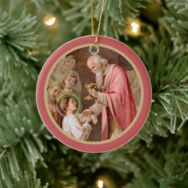 Ornamento De Cerâmica Rua. Tarcisius recebendo o Eucharist (BL 02) x2