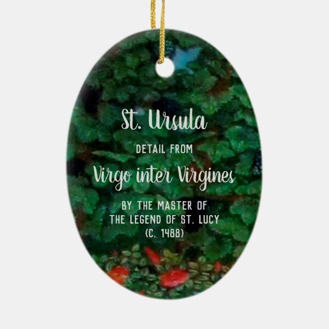 Ornamento De Cerâmica Rua. Úrsula Reading (detalhe; M 070) (Verso)