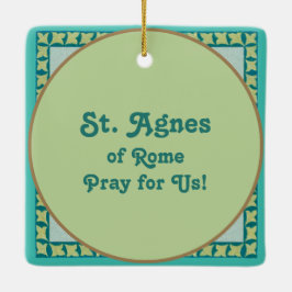 Ornamento De Cerâmica Ruas. Agnes de Roma (BK 006)
