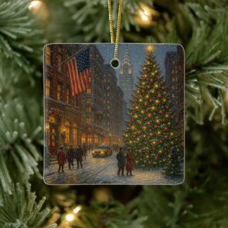 Ornamento De Cerâmica ruas de natal legais em nova york