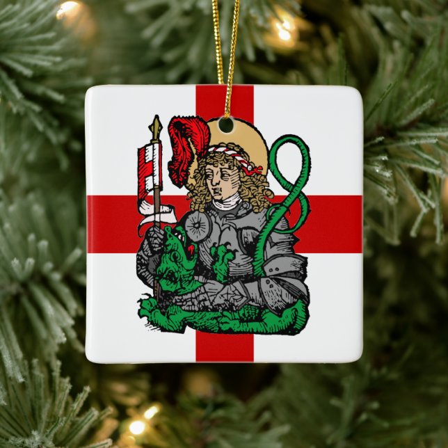 Ornamento De Cerâmica Ruas. George e o Dragão (Nuremberg) (Árvore)