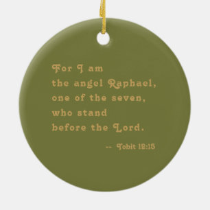 Ornamento De Cerâmica Ruas: Rafael Arcanjo (M 012)