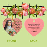 Ornamento De Cerâmica Ruas. Terese de Lisieux (BJE 01; Citação das mães)<br><div class="desc">Um presente para a mãe! Para o Natal, para o Dia de as mães, ou "Só Porque... " Conhecida Afetadamente como "A Pequena Flor", a Rua Thérèse de Lisieux (1873-1897), que foi canonizada em 1925, é um dos santos mais amados da Igreja Católica. Thérèse, a mais nova das crianças de...</div>