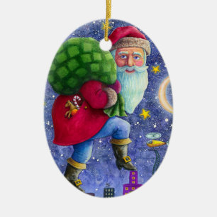 ORNAMENTO DE CERÂMICA RUAS. TIPTOPS EM ROTULOS COM SACO DE BRINQUEDOS