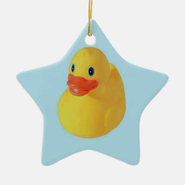 Ornamento De Cerâmica Rubber Ducky (Frente)