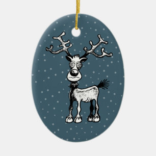 Ornamento De Cerâmica Rudolph, a Reindeer
