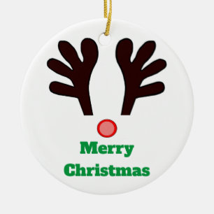 Ornamento De Cerâmica Rudolph Ornament