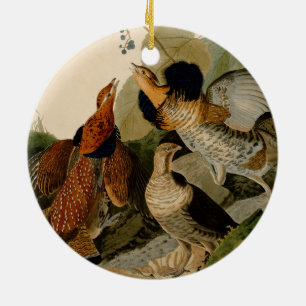 Ornamento De Cerâmica Ruffed Grouse Audubon Game Bird