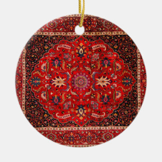Ornamento De Cerâmica Rug Persa Vermelho de Mashhad