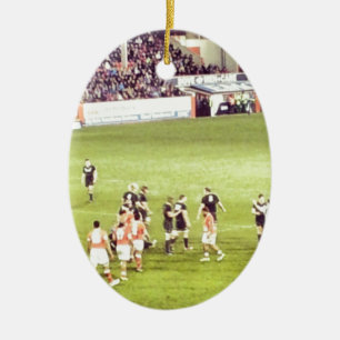 Ornamento De Cerâmica Rugby