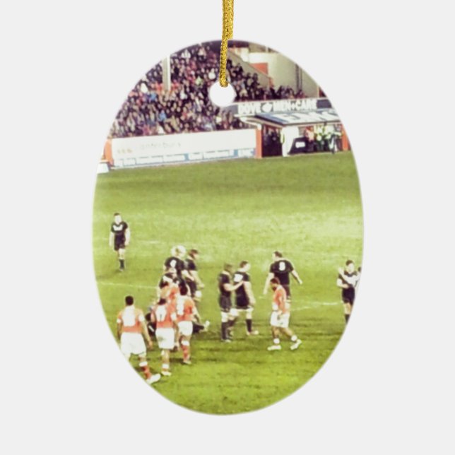 Ornamento De Cerâmica Rugby (Frente)