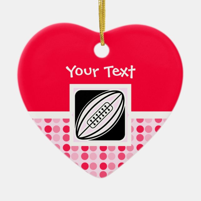 Ornamento De Cerâmica Rugby bonito (Frente)