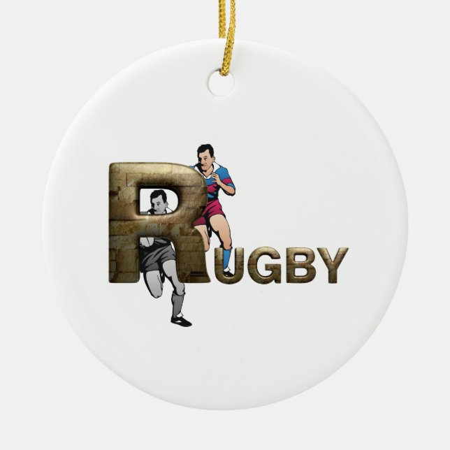 Ornamento De Cerâmica Rugby SUPERIOR (Frente)