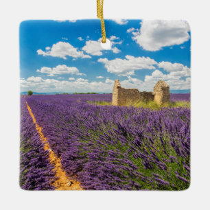 Ornamento De Cerâmica Ruína em Campo de Lavanda, França