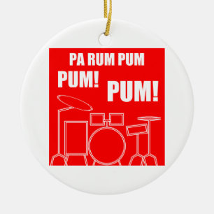 Ornamento De Cerâmica Rum Pum Pum Pum do Pa