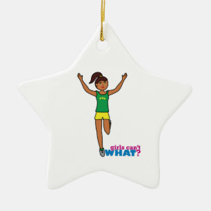 Ornamento De Cerâmica Runner - Escuro - Sem Linha de Conclusão