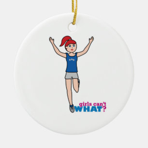 Ornamento De Cerâmica Runner - Light/Red - Sem Linha de Conclusão