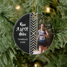 Ornamento De Cerâmica Running Gifts Runner Marathon Miles Marathoner 