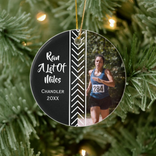 Ornamento De Cerâmica Running Gifts Runner Marathon Miles Marathoner  (Árvore)