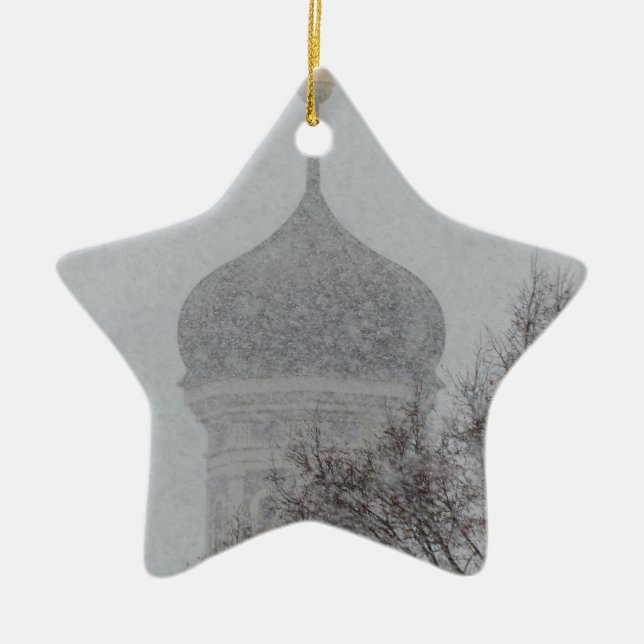 Ornamento De Cerâmica Russo Blizzard (Frente)