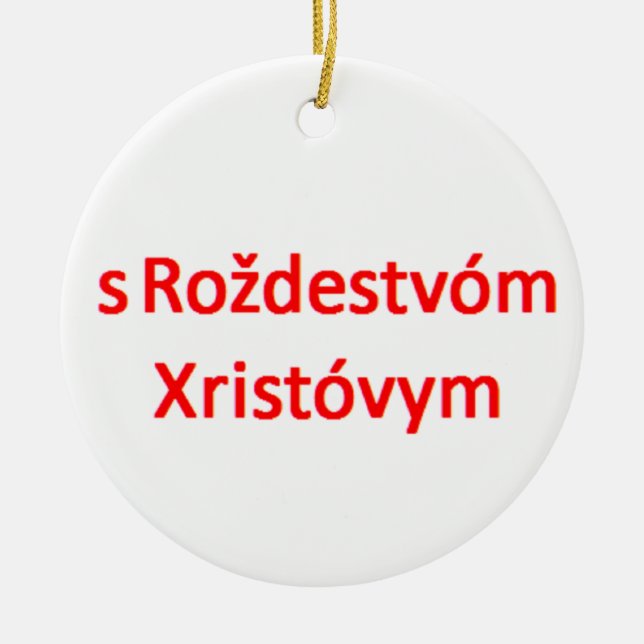 Ornamento De Cerâmica russo com natal cristão (Frente)