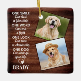 Ornamento De Cerâmica Rustic Dog Lover Cote Keepsasaet Pet Dog Foto