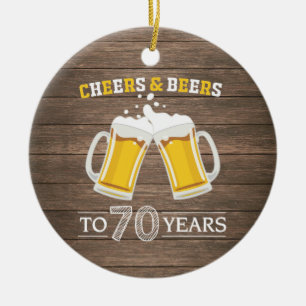 Ornamento De Cerâmica Rústicos Saúde e Cervejas a 70 anos