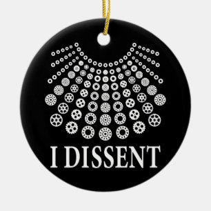 Ornamento De Cerâmica Ruth Bader Ginsburg, notório RBG, eu discordo