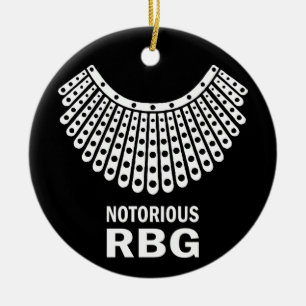 Ornamento De Cerâmica Ruth Bader Ginsburg - RBG notória