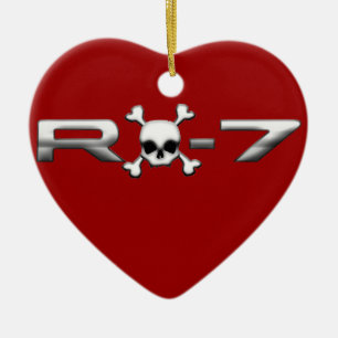 Ornamento De Cerâmica RX7 com um crânio