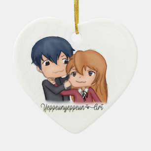 Ornamento De Cerâmica ~ Ryuuji x Taiga de Toradora