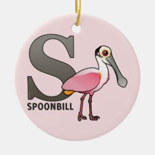Ornamento De Cerâmica S é para o Spoonbill
