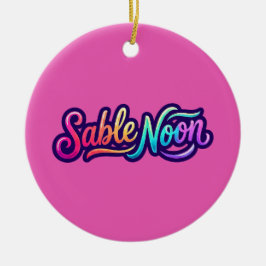 Ornamento De Cerâmica Sable Noon - Logotipo Básico