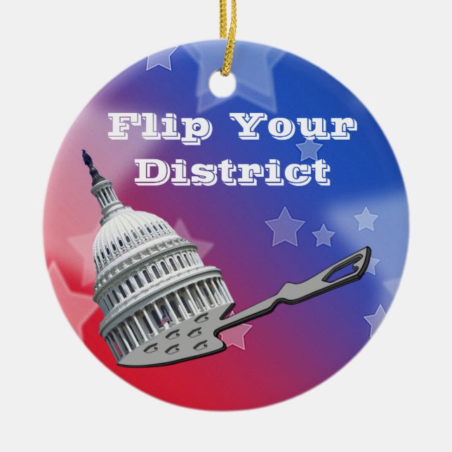 Ornamento De Cerâmica Sacudir Do Voto Do Seu Distrito 2026 (Frente)