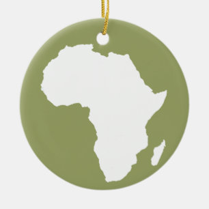 Ornamento De Cerâmica Safari Verde África Audaciosa