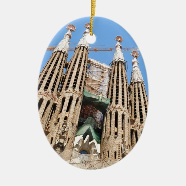 Ornamento De Cerâmica Sagrada Familia em Barcelona, espanha (Frente)