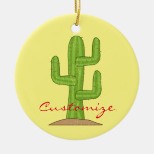 Ornamento De Cerâmica Saguaro Cactus Thunder_Cove