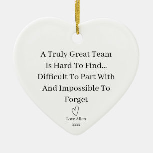 Ornamento De Cerâmica Saindo do Presente, Presente Colaborador, Colega d