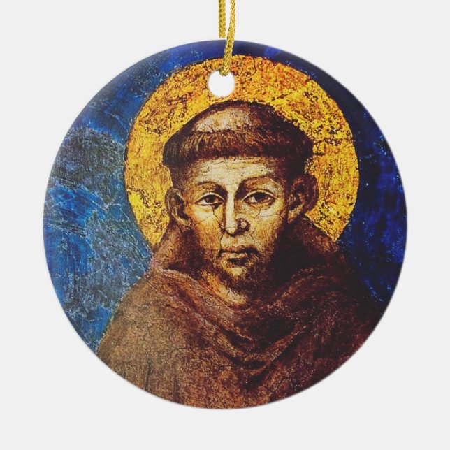 Ornamento De Cerâmica Saint Francis of Assisi The Canticle of Creation (Frente)