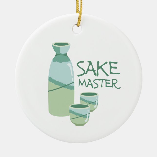 Ornamento De Cerâmica Sake Master (Frente)