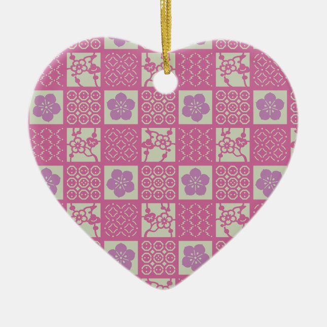 Ornamento De Cerâmica sakura (Frente)