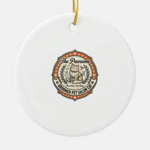 Ornamento De Cerâmica Salão de Beleza de Animais de Estimação Groomer Ga
