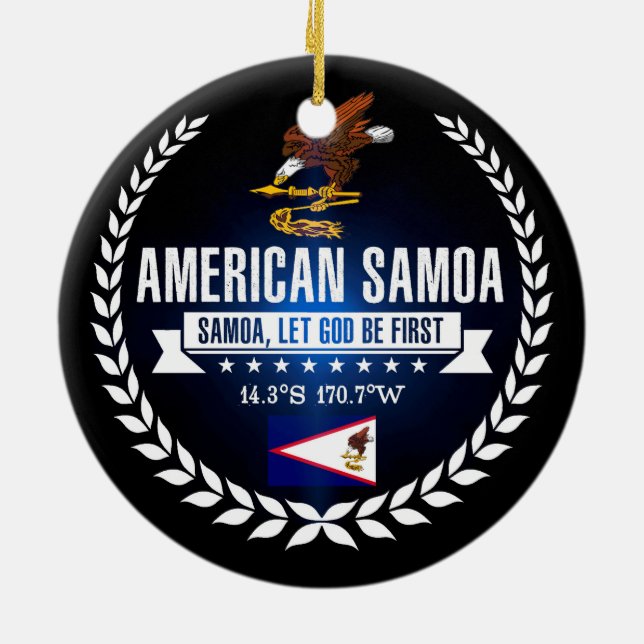 Ornamento De Cerâmica Samoa Americana (Traseira)