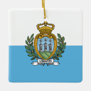 Ornamento De Cerâmica San Marino Flag
