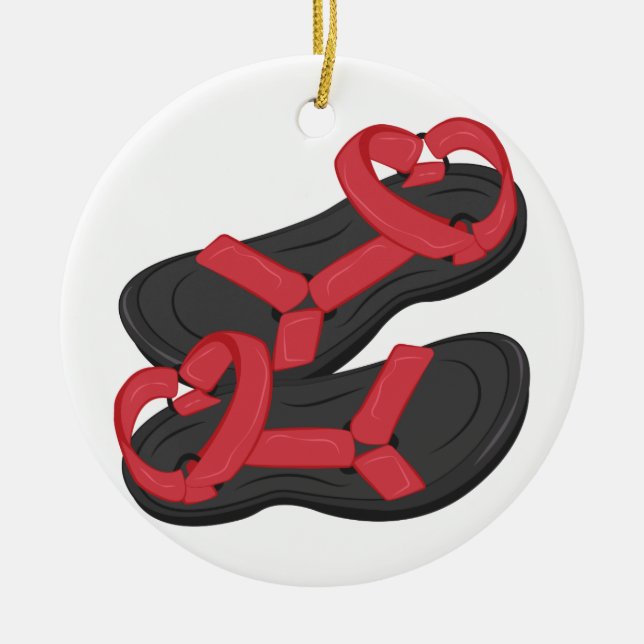 Ornamento De Cerâmica Sandálias (Frente)